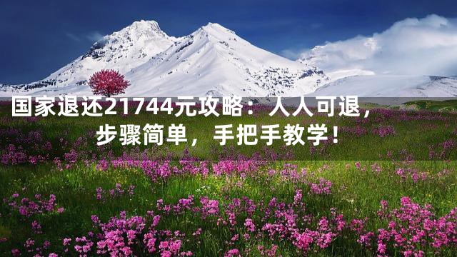 国家退还21744元攻略：人人可退，步骤简单，手把手教学！
