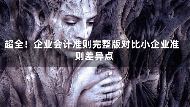 超全！企业会计准则完整版对比小企业准则差异点