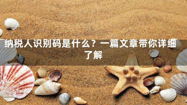 纳税人识别码是什么？一篇文章带你详细了解