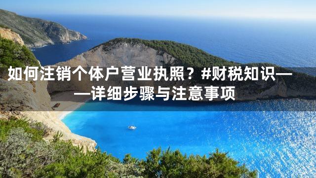 如何注销个体户营业执照？#财税知识——详细步骤与注意事项