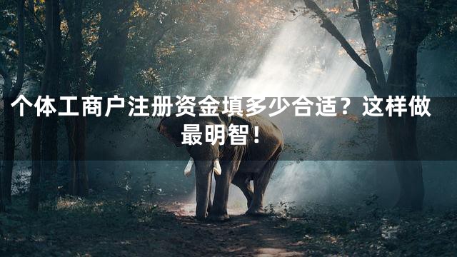个体工商户注册资金填多少合适？这样做最明智！