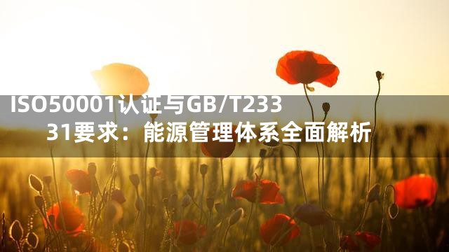 ISO50001认证与GB/T23331要求：能源管理体系全面解析