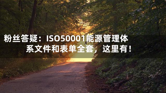 粉丝答疑：ISO50001能源管理体系文件和表单全套，这里有！