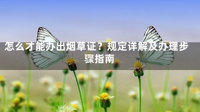 怎么才能办出烟草证？规定详解及办理步骤指南