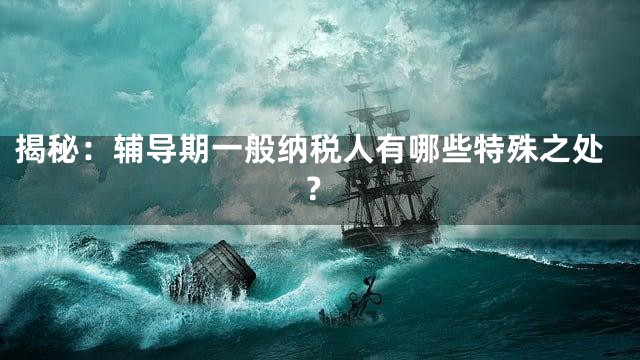 揭秘：辅导期一般纳税人有哪些特殊之处？