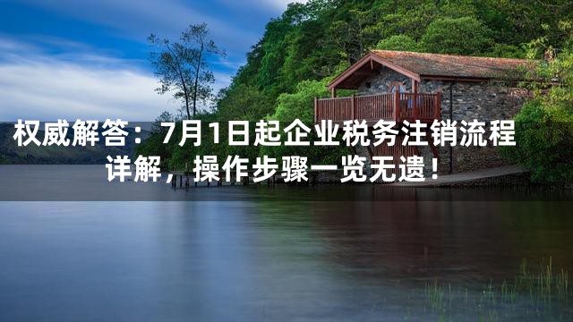 权威解答：7月1日起企业税务注销流程详解，操作步骤一览无遗！