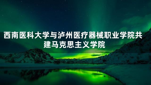 西南医科大学与泸州医疗器械职业学院共建马克思主义学院