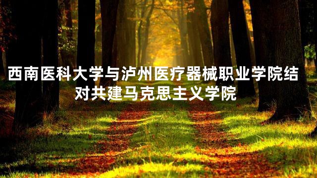 西南医科大学与泸州医疗器械职业学院结对共建马克思主义学院