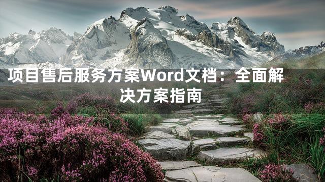 项目售后服务方案Word文档：全面解决方案指南