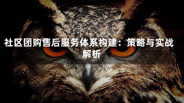 社区团购售后服务体系构建：策略与实战解析