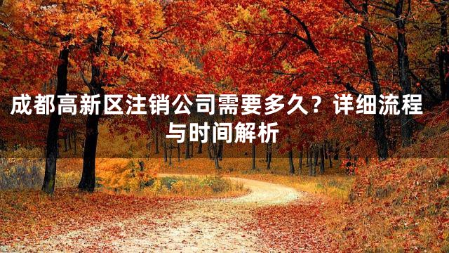 成都高新区注销公司需要多久？详细流程与时间解析
