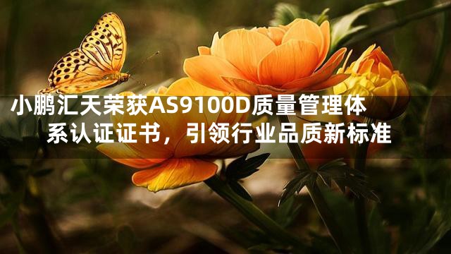 小鹏汇天荣获AS9100D质量管理体系认证证书，引领行业品质新标准