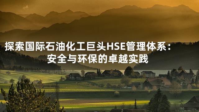 探索国际石油化工巨头HSE管理体系：安全与环保的卓越实践