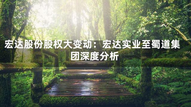 宏达股份股权大变动：宏达实业至蜀道集团深度分析