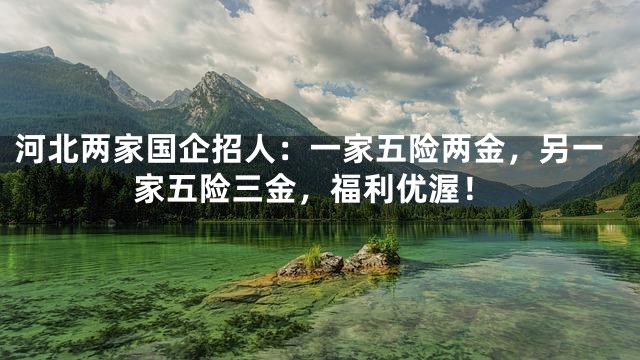 河北两家国企招人：一家五险两金，另一家五险三金，福利优渥！