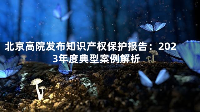 北京高院发布知识产权保护报告：2023年度典型案例解析