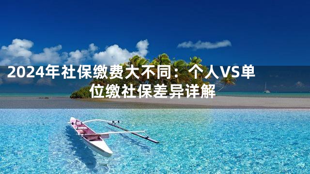 2024年社保缴费大不同：个人VS单位缴社保差异详解