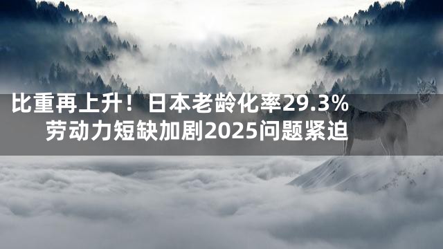比重再上升！日本老龄化率29.3% 劳动力短缺加剧2025问题紧迫