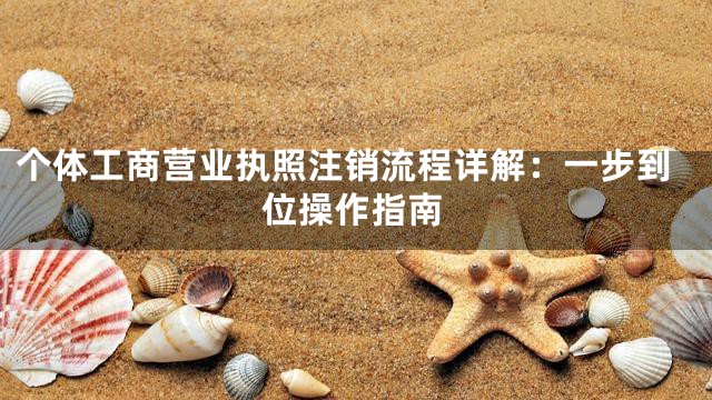 个体工商营业执照注销流程详解：一步到位操作指南