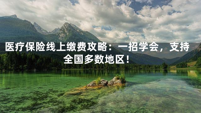 医疗保险线上缴费攻略：一招学会，支持全国多数地区！