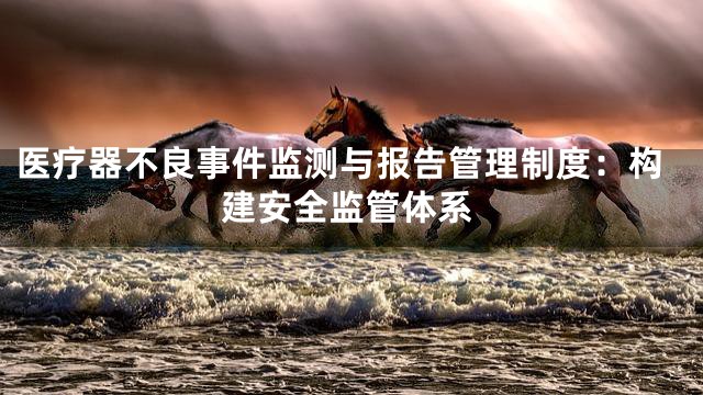 医疗器不良事件监测与报告管理制度：构建安全监管体系