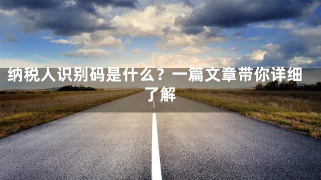 纳税人识别码是什么？一篇文章带你详细了解