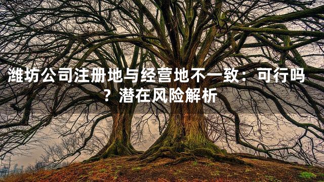 潍坊公司注册地与经营地不一致：可行吗？潜在风险解析