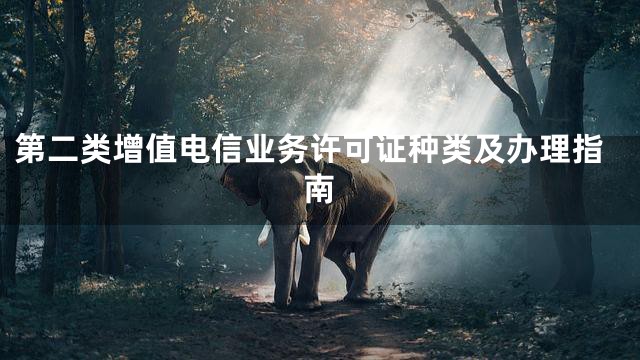 第二类增值电信业务许可证种类及办理指南