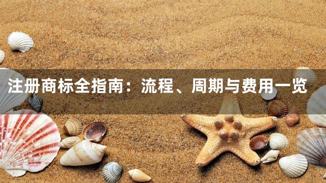 注册商标全指南：流程、周期与费用一览