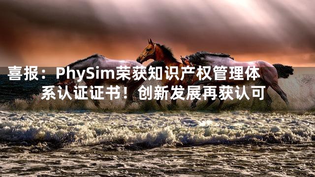 喜报：PhySim荣获知识产权管理体系认证证书！创新发展再获认可