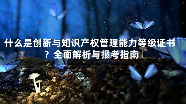 什么是创新与知识产权管理能力等级证书？全面解析与报考指南