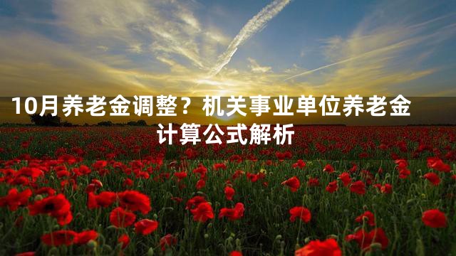 10月养老金调整？机关事业单位养老金计算公式解析