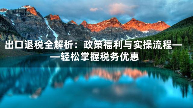 出口退税全解析：政策福利与实操流程——轻松掌握税务优惠
