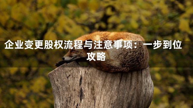 企业变更股权流程与注意事项：一步到位攻略