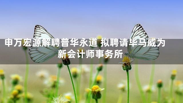 申万宏源解聘普华永道 拟聘请毕马威为新会计师事务所