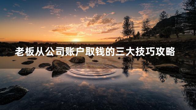 老板从公司账户取钱的三大技巧攻略