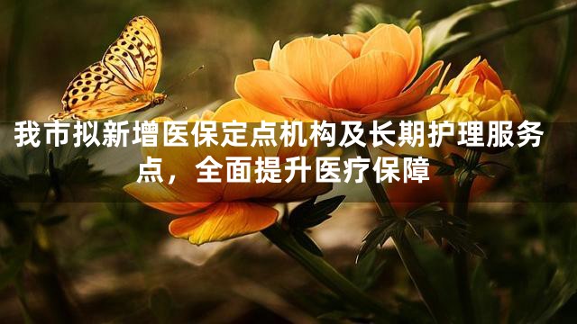 我市拟新增医保定点机构及长期护理服务点，全面提升医疗保障