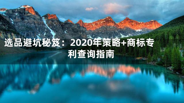 选品避坑秘笈：2020年策略+商标专利查询指南