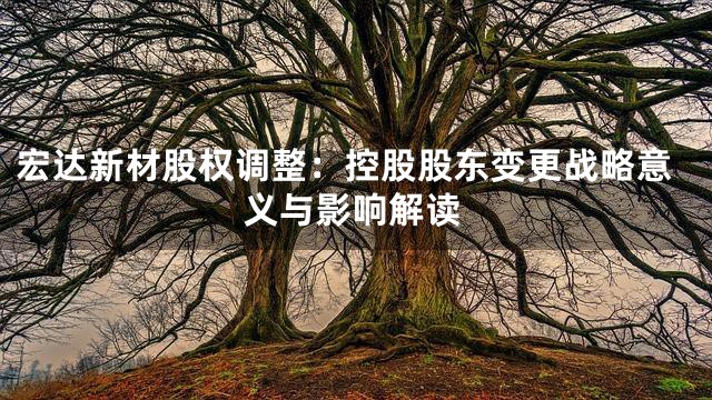宏达新材股权调整：控股股东变更战略意义与影响解读