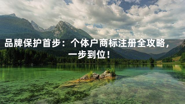 品牌保护首步：个体户商标注册全攻略，一步到位！