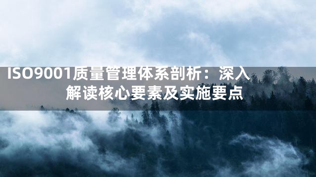 ISO9001质量管理体系剖析：深入解读核心要素及实施要点