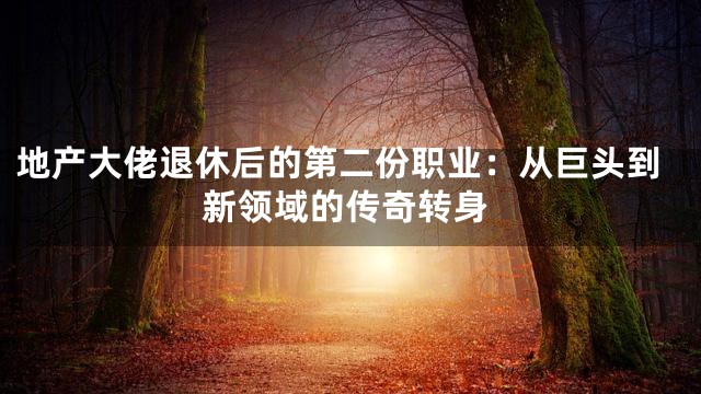 地产大佬退休后的第二份职业：从巨头到新领域的传奇转身