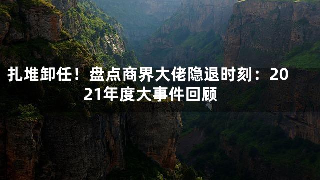 扎堆卸任！盘点商界大佬隐退时刻：2021年度大事件回顾