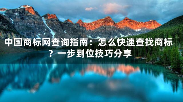 中国商标网查询指南：怎么快速查找商标？一步到位技巧分享
