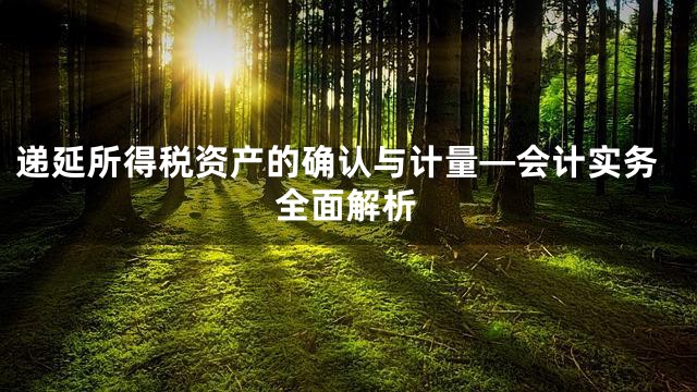递延所得税资产的确认与计量—会计实务全面解析