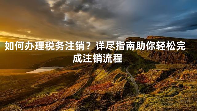 如何办理税务注销？详尽指南助你轻松完成注销流程