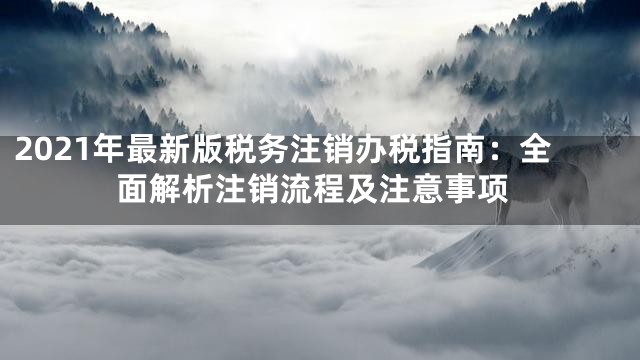 2021年最新版税务注销办税指南：全面解析注销流程及注意事项