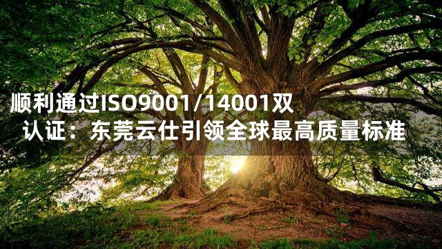顺利通过ISO9001/14001双认证：东莞云仕引领全球最高质量标准