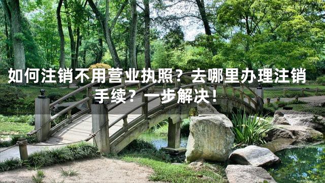 如何注销不用营业执照？去哪里办理注销手续？一步解决！