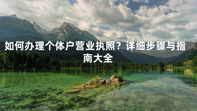 如何办理个体户营业执照？详细步骤与指南大全